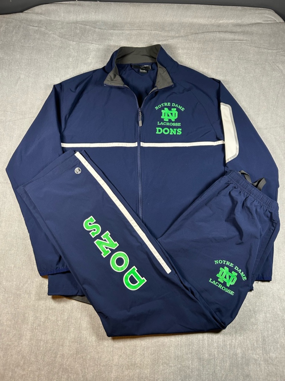 Holloway Notre Dame Dons Navy Lacrosse Warm-Up Track Suit Size Large